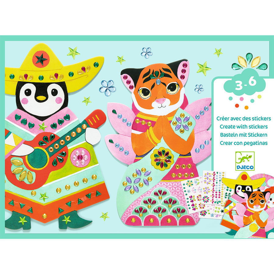 Djeco Decorate with Rhinestone Stickers 