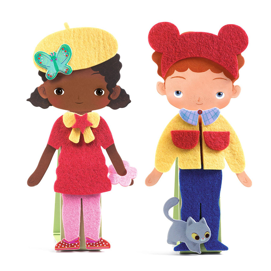Djeco Dress Up with Felt Stickers Figures 