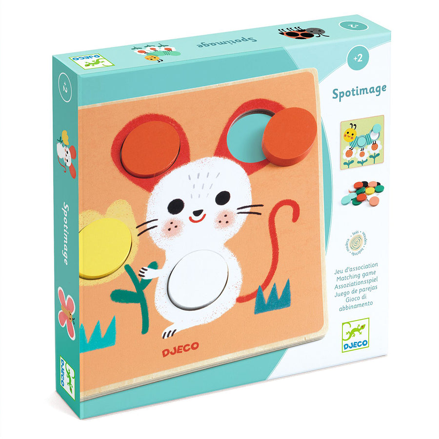 Djeco Wooden Educational Game of Matching Colors & Shapes 