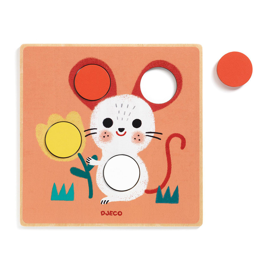 Djeco Wooden Educational Game of Matching Colors & Shapes 