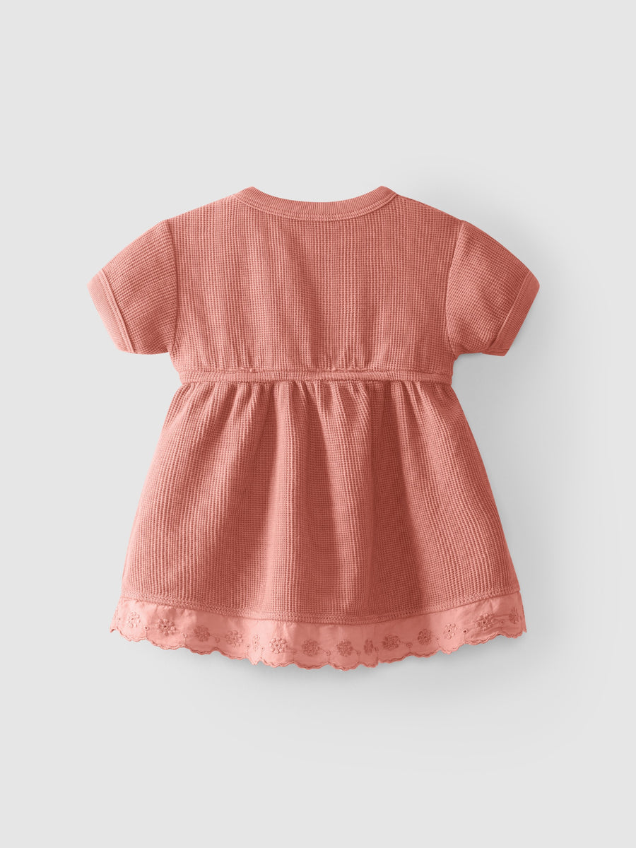 Snug Embroidered Ruffle Dress