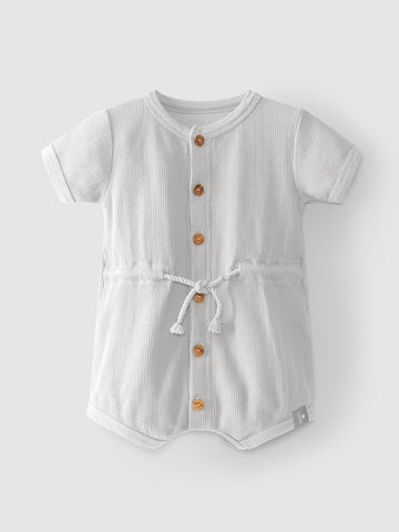 Snug Textured Romper Light Grey