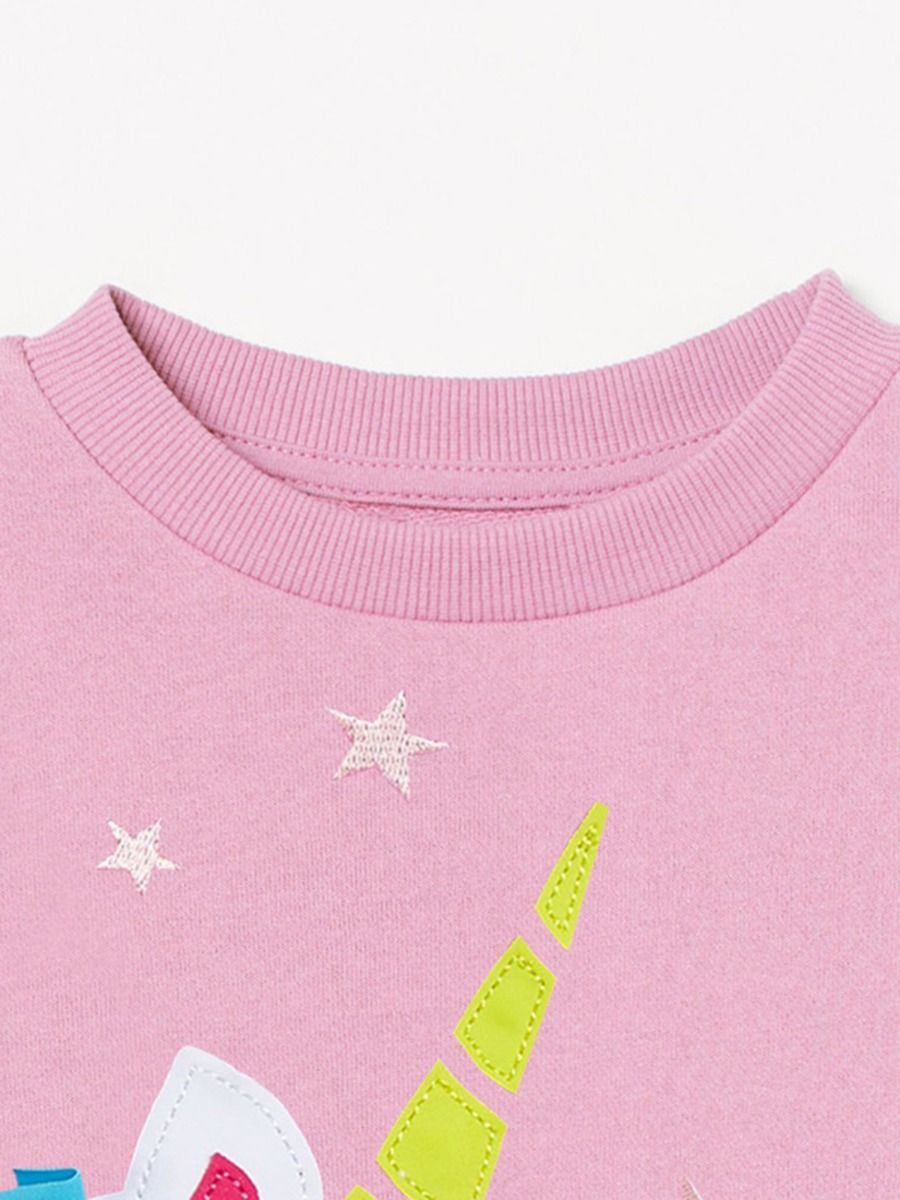 Pink long sleeve top unicorn