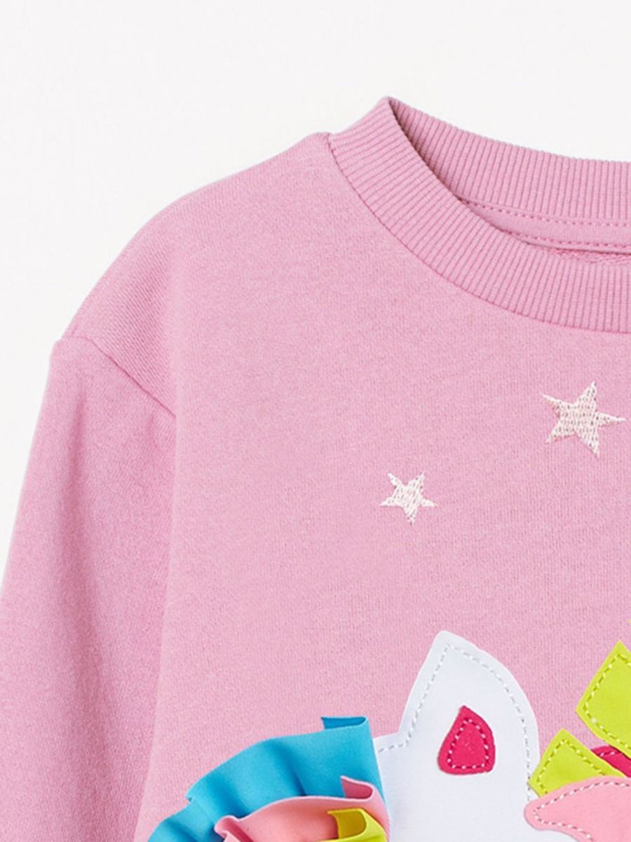 Pink long sleeve top unicorn