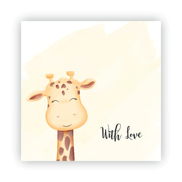 Giraffe wishes greeting card Lullabuy Cyprus