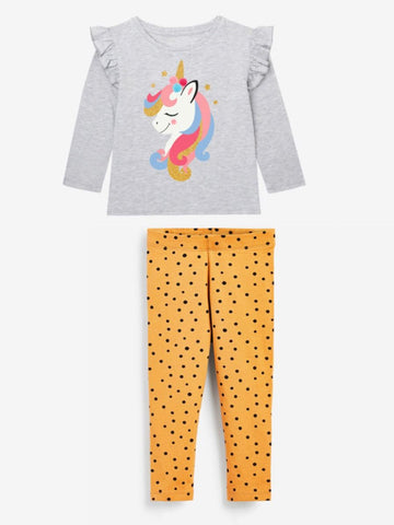 Hush and wonder unicorn polka dots set