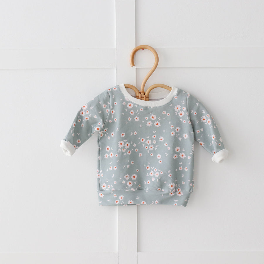 Mint Floral Sweatshirt