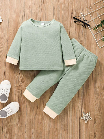 Girls mint top bottom set