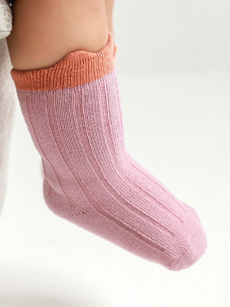 Colourful baby socks set pink