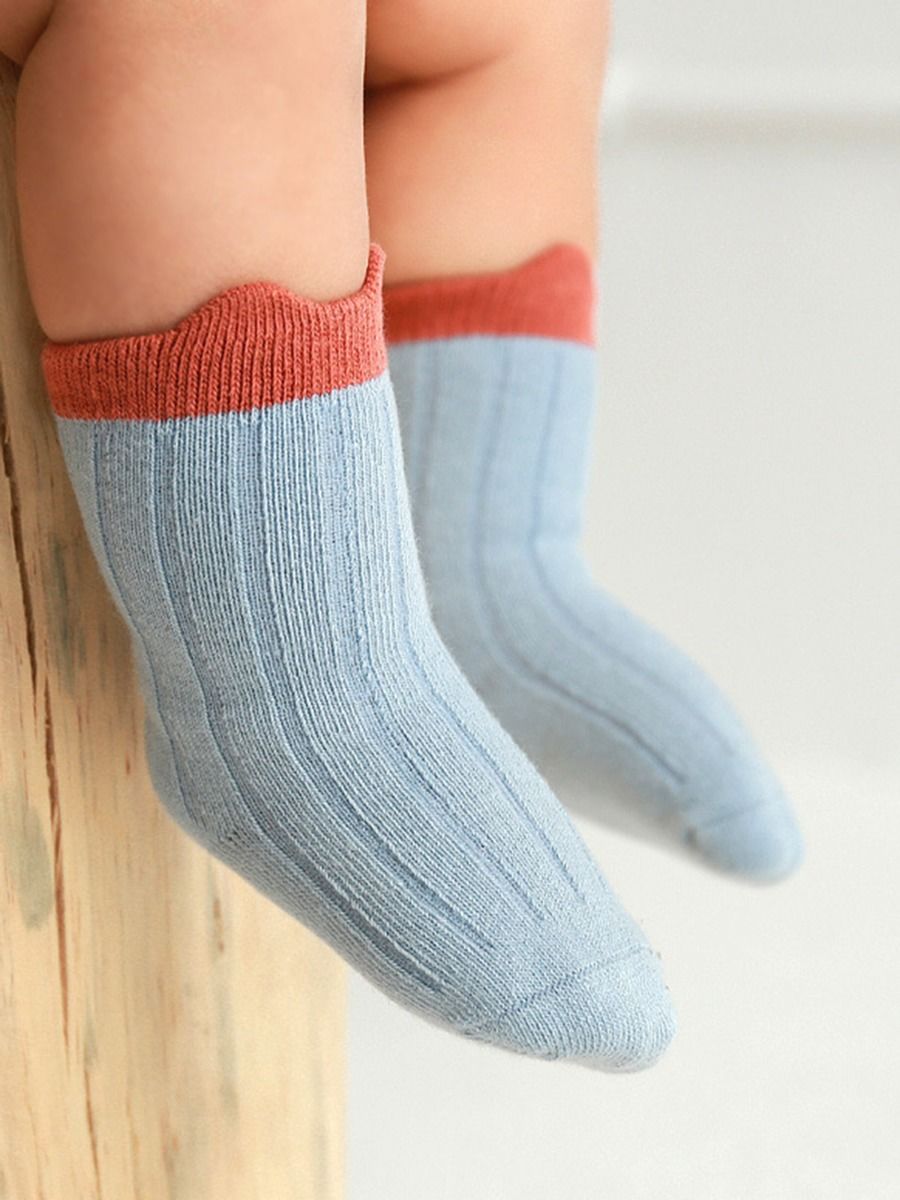 Colourful baby socks set sky blue