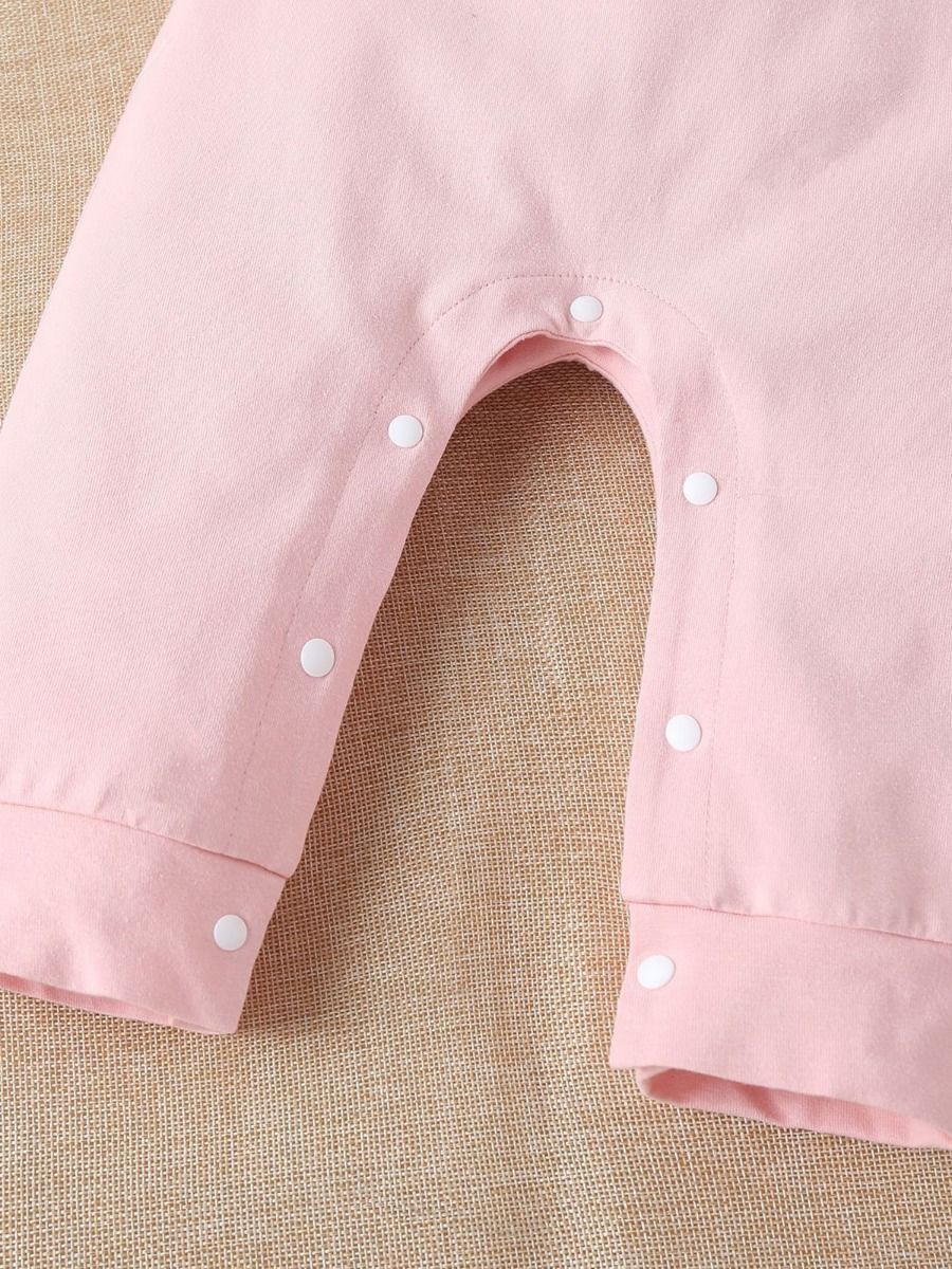 Girls pink bunny jumpsuit