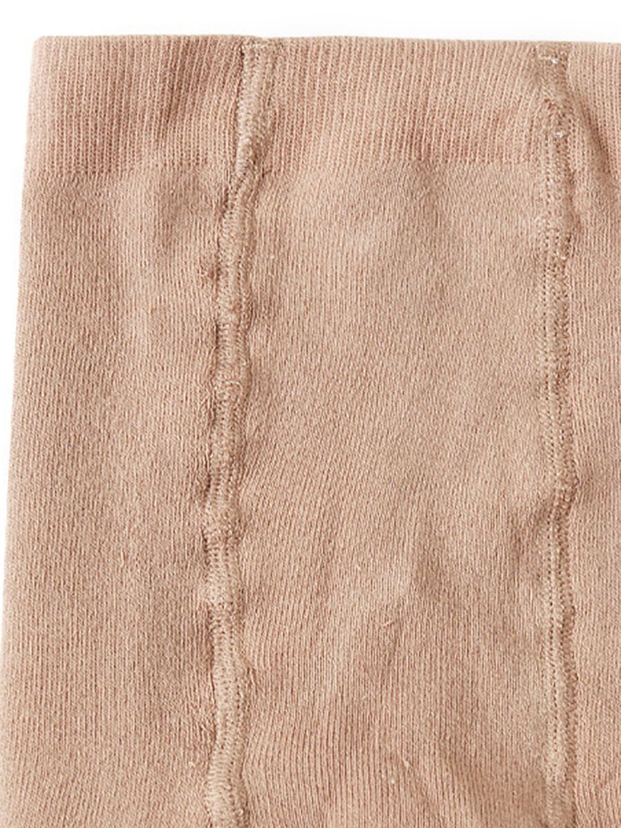 Winter warm bear baby tights brown sienna